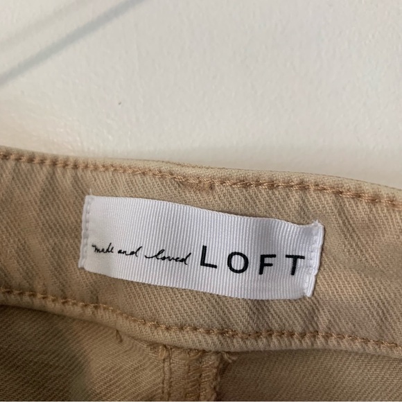LOFT High Rise Wide Leg Jeans Tan Women’s Size 6/28 - Picture 8 of 9